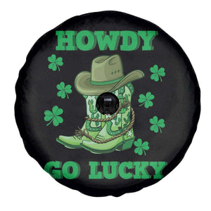 Funny St Patricks Cowboy Spare Tire Cover Howdy Go Lucky Boots Retro Irish Western TS02 Print Your Wear