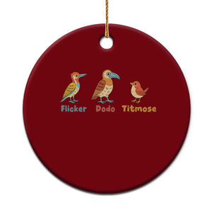 Flicker Dodo Titmouse Subtle FDT Ceramic Ornament Funny Bird Lover Nature TS02 1pc Red Print Your Wear