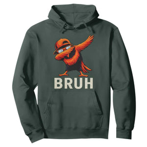 Funny Dabbing Oriole Bird Bruh Hoodie Cool Game Day Sports Fan TS02 Dark Forest Green Print Your Wear