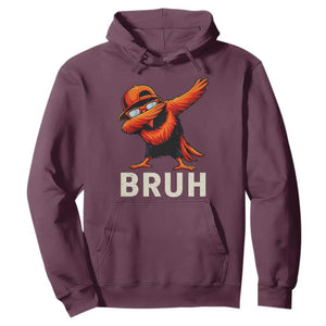 Funny Dabbing Oriole Bird Bruh Hoodie Cool Game Day Sports Fan TS02 Maroon Print Your Wear