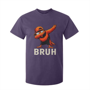 Funny Dabbing Oriole Bird Bruh T Shirt For Kid Cool Game Day Sports Fan TS02 Purple Print Your Wear