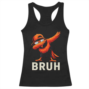 Funny Dabbing Oriole Bird Bruh Racerback Tank Top Cool Game Day Sports Fan TS02 Black Print Your Wear