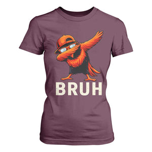Funny Dabbing Oriole Bird Bruh T Shirt For Women Cool Game Day Sports Fan TS02 Maroon Print Your Wear