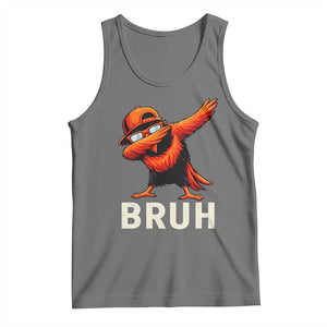Funny Dabbing Oriole Bird Bruh Tank Top Cool Game Day Sports Fan TS02 Black Heather Print Your Wear
