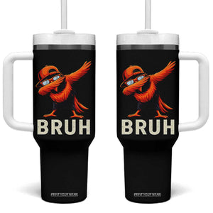 Funny Dabbing Oriole Bird Bruh Tumbler With Handle Cool Game Day Sports Fan TS02 One Size: 40 oz Black Print Your Wear