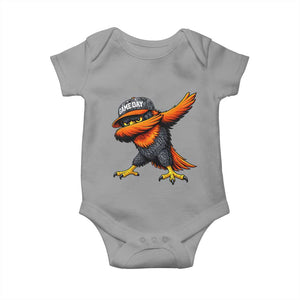 Fierce Oriole Spirit Graphic Baby Onesie Cool Game Day Sports Fan TS02 Sport Gray Print Your Wear