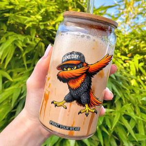 Fierce Oriole Spirit Graphic Glass Can Cool Game Day Sports Fan TS02 Black Print Your Wear