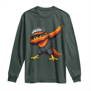 Fierce Oriole Spirit Graphic Long Sleeve Shirt Cool Game Day Sports Fan TS02 Dark Forest Green Print Your Wear