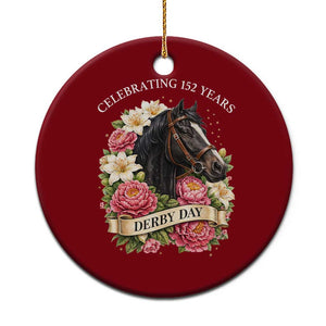 Celebrating 152 Years Derby Day Floral Ceramic Ornament Horse Racing Pink Peony White Lily Equestrian 152nd Anniversary TS02 1pc Red Print Your Wear