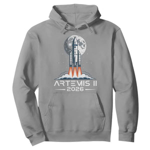 Lunar Journey 2026 Retro Rocket Launch Hoodie Space Exploration Astronomy Enthusiasts Sci-Fi Lovers TS02 Sport Gray Print Your Wear
