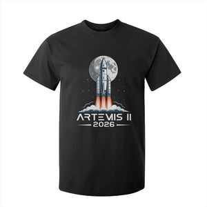 Lunar Journey 2026 Retro Rocket Launch T Shirt For Kid Space Exploration Astronomy Enthusiasts Sci-Fi Lovers TS02 Black Print Your Wear