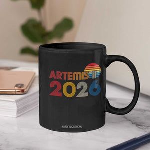 2026 Lunar Mission Retro Sunset Coffee Mug Vintage Space Exploration Astronomy Enthusiasts Sci-Fi Lovers TS02 Print Your Wear