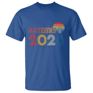 2026 Lunar Mission Retro Sunset T Shirt Vintage Space Exploration Astronomy Enthusiasts Sci-Fi Lovers TS02 Royal Blue Print Your Wear