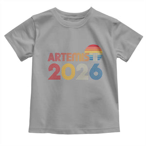 2026 Lunar Mission Retro Sunset Toddler T Shirt Vintage Space Exploration Astronomy Enthusiasts Sci-Fi Lovers TS02 Sport Gray Print Your Wear