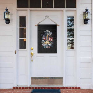 Patriotic 2026 Lunar Orbit Mission Rocket Launch Garden Flag American Flag n Moon Patriotic Space Astronomy Enthusiasts TS02 Print Your Wear