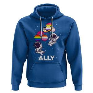 LGBT Ally Hoodie Proud Gay Support Astronaut Outer Space TS02 Royal Blue Printyourwear