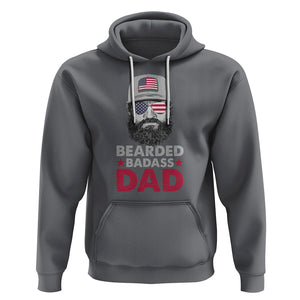 Funny Patriots American Men Bearded Badass Dad Hoodie TS02 Charcoal Printyourwear