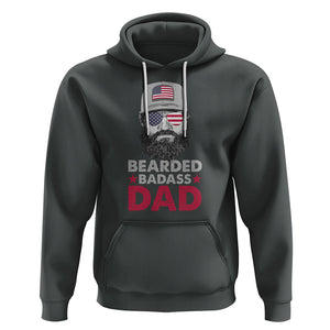 Funny Patriots American Men Bearded Badass Dad Hoodie TS02 Dark Heather Printyourwear