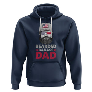 Funny Patriots American Men Bearded Badass Dad Hoodie TS02 Navy Printyourwear