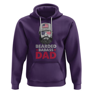 Funny Patriots American Men Bearded Badass Dad Hoodie TS02 Purple Printyourwear