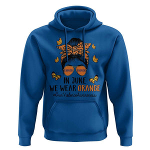 Gun Violence Awareness Hoodie In June We Wear Orange Messy Bun TS02 Royal Blue Print Your Wear