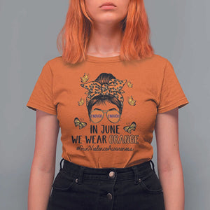 Gun Violence Awareness T Shirt For Women In June We Wear Orange Messy Bun TS02 Orange Print Your Wear