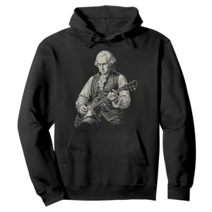 George Washington Rock Star Portrait Hoodie Funny Electric Guitar Player Founding Father Patriotic Graphic