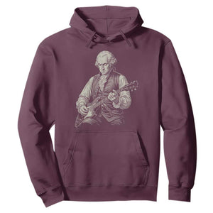 George Washington Rock Star Portrait Hoodie Funny Electric Guitar Player Founding Father Patriotic Graphic