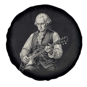 George Washington Rock Star Portrait Spare Tire Cover Funny Electric Guitar Player Founding Father Patriotic Graphic