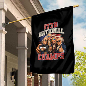 1776 National Champs Funny Founding Fathers Selfie Graphic Garden Flag George Washington and Ben Franklin Cool Sunglasses Patriotic TS02 Print Your Wear