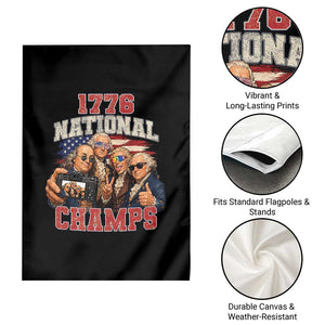 1776 National Champs Funny Founding Fathers Selfie Graphic Garden Flag George Washington and Ben Franklin Cool Sunglasses Patriotic TS02 Print Your Wear