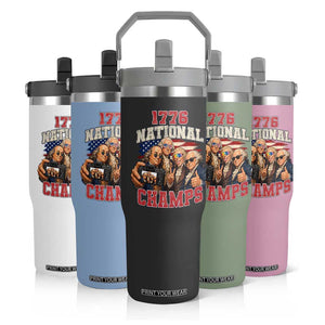 1776 National Champs Funny Founding Fathers Selfie Graphic Flip Straw Tumbler George Washington and Ben Franklin Cool Sunglasses Patriotic TS02 Print Your Wear