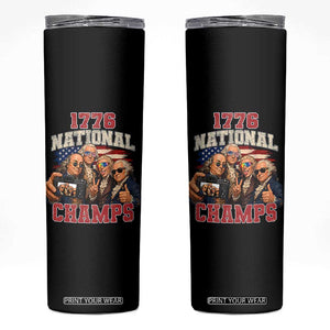 1776 National Champs Funny Founding Fathers Selfie Graphic Skinny Tumbler George Washington and Ben Franklin Cool Sunglasses Patriotic