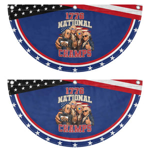 1776 National Champs Funny Founding Fathers Selfie Graphic Patriotic Fan Flag George Washington and Ben Franklin Cool Sunglasses
