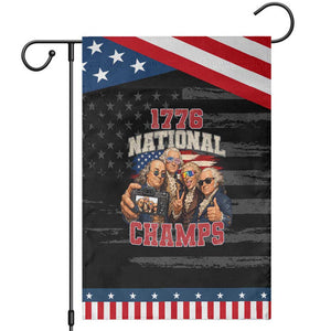 1776 National Champs Funny Founding Fathers Selfie Graphic Patriotic Garden Flag George Washington and Ben Franklin Cool Sunglasses
