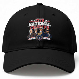 1776 National Champs Est 1776 Vintage Seal Baseball Cap Funny Cool Sunglasses Presidents and Founding Fathers Sports Style Patriotic
