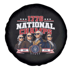1776 National Champs Est 1776 Vintage Seal Spare Tire Cover Funny Cool Sunglasses Presidents and Founding Fathers Sports Style Patriotic TS02 Print Your Wear