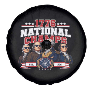 1776 National Champs Est 1776 Vintage Seal Spare Tire Cover Funny Cool Sunglasses Presidents and Founding Fathers Sports Style Patriotic TS02 Print Your Wear