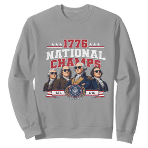 1776 National Champs Est 1776 Vintage Seal Sweatshirt Funny Cool Sunglasses Presidents and Founding Fathers Sports Style Patriotic