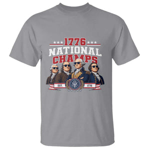 1776 National Champs Est 1776 Vintage Seal T Shirt Funny Cool Sunglasses Presidents and Founding Fathers Sports Style Patriotic
