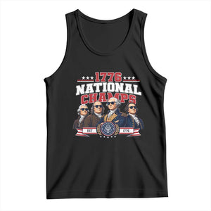 1776 National Champs Est 1776 Vintage Seal Tank Top Funny Cool Sunglasses Presidents and Founding Fathers Sports Style Patriotic