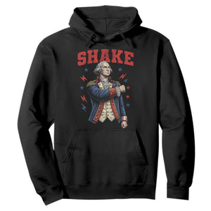 Shake Funny George Washington Patriotic Graphic Matching Hoodie Vintage Founding Father Distressed Stars and Lightning Bolts Dynamic Duo