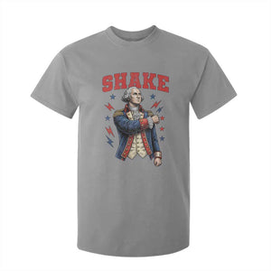Shake Funny George Washington Patriotic Graphic Matching T Shirt For Kid Vintage Founding Father Distressed Stars and Lightning Bolts Dynamic Duo