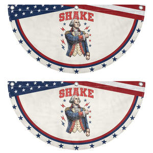 Shake Funny George Washington Graphic Matching Patriotic Fan Flag Vintage Founding Father Distressed Stars and Lightning Bolts Dynamic Duo