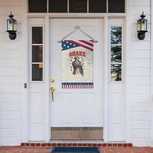 Shake Funny George Washington Graphic Matching Patriotic Garden Flag Vintage Founding Father Distressed Stars and Lightning Bolts Dynamic Duo
