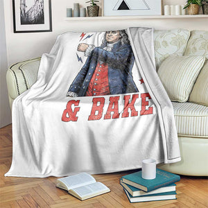 And Bake Funny Benjamin Franklin Patriotic Graphic Matching Throw Blanket Vintage Founding Father Distressed Stars and Lightning Bolts Dynamic Duo