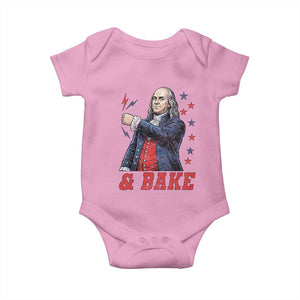 And Bake Funny Benjamin Franklin Patriotic Graphic Matching Baby Onesie Vintage Founding Father Distressed Stars and Lightning Bolts Dynamic Duo