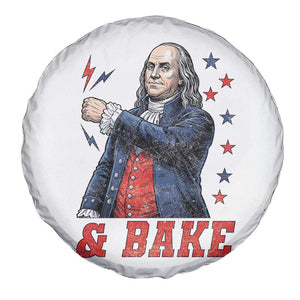 And Bake Funny Benjamin Franklin Patriotic Graphic Matching Spare Tire Cover Vintage Founding Father Distressed Stars and Lightning Bolts Dynamic Duo