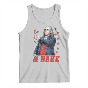And Bake Funny Benjamin Franklin Patriotic Graphic Matching Tank Top Vintage Founding Father Distressed Stars and Lightning Bolts Dynamic Duo