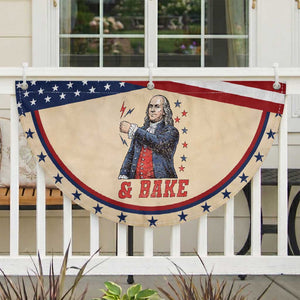 And Bake Funny Benjamin Franklin Graphic Matching Patriotic Fan Flag Vintage Founding Father Distressed Stars and Lightning Bolts Dynamic Duo